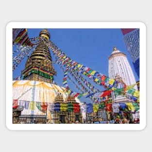 Swayambhunath stupa, Kathmandu, Nepal Sticker